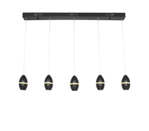 5 תלוי שחור על בסיס מלבן LED 5X6W