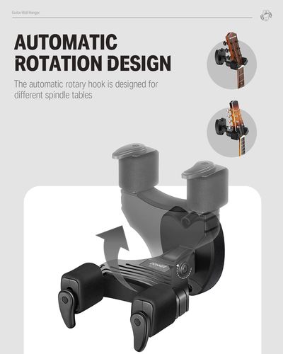 חבילת 3 מתלי קיר איכותיים למגוון גיטרות עם נעילה אוטומטית EC1127 מבית DONNER