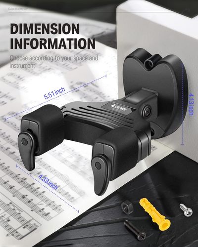 חבילת 3 מתלי קיר איכותיים למגוון גיטרות עם נעילה אוטומטית EC1127 מבית DONNER