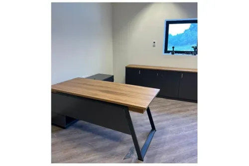 שולחן עבודה Flat כולל הרחבה 180 ס``מ צבע UD/אפור גרפיט