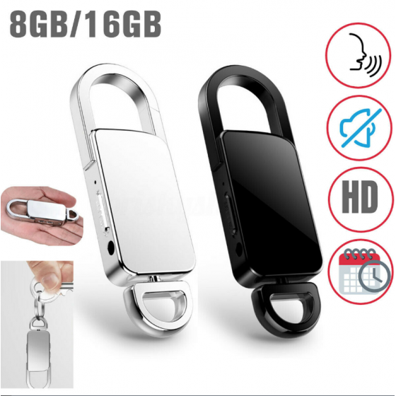 מחזיק מפתחות 8GB עם הקלטת אודיו ודיקטפון דיגיטלי