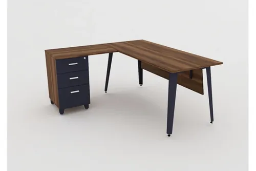 שולחן משרדי עם שלוחה רוחב 180 ס``מ LEMAS צבע BAROK