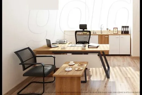 שולחן עבודה Flat כולל הרחבה 180 ס``מ צבע ספיר