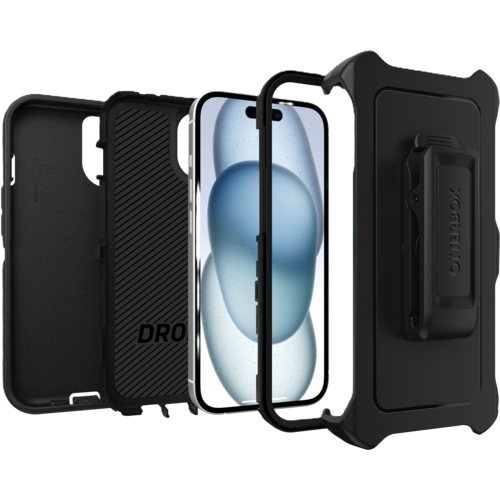 כיסוי לטלפון Otterbox Defender Iphone 15, שחור