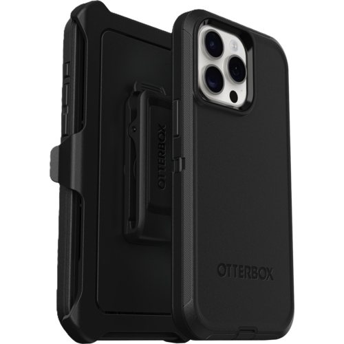 כיסוי לטלפון Iphone 15 Pro Max Otterbox Defender, שחור