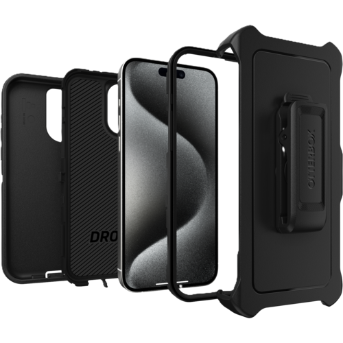 כיסוי לטלפון Iphone 15 Pro Max Otterbox Defender, שחור