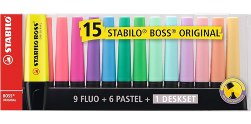סט טוש 15 יחי זוהר BOSS כולל מעמד לשולחן