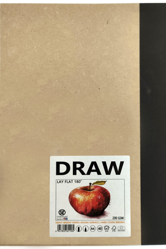 ספר סקיצה כ.קשה גודל A4 DRAW 200 גרם