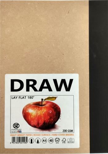 ספר סקיצה כ.קשה גודל A5 200 גרם DRAW
