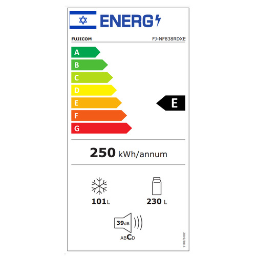 מקרר מקפיא תחתון FUJICOM פוג'יקום NF838RDXE