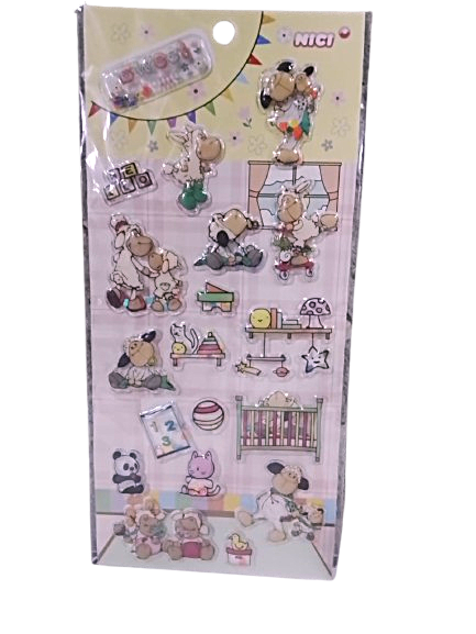 מדבקות ניקי תלת מימד - תינוקת