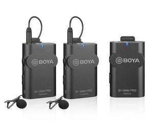 קיט 2 מקרופונים אלחוטיים ומקלט Boya BY-WM4 PRO-K2