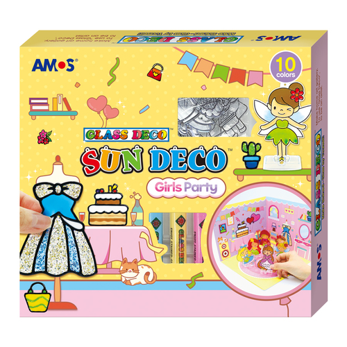אמוס צבעי חלון 10 + צורות מסיבת בנות