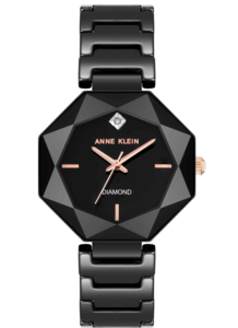 Anne Klein AK/5064BKBK קרמיקה שיבוץ יהלום לנשים