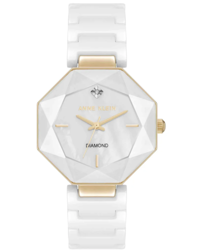 Anne Klein AK/5064GPWT קרמיקה שיבוץ יהלום לנשים