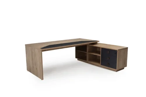 שולחן עבודה Selcuklu כולל הרחבה 235 ס``מ צבע UD/ANTHRACITE שלוחה צד שמאל