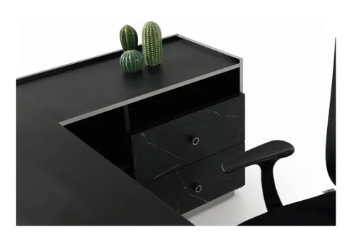 שולחן עבודה TORONTO כולל הרחבה 225 ס``מ שלוחה צד שמאל