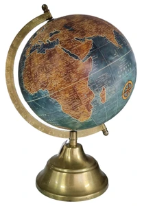 גלובוס שולחני בסיס נחושת Vintage Decor Globe - קוטר 20 ס"מ