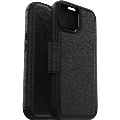 כיסוי לטלפון Otterbox Strada MagSafe Case iPhone 15, שחור