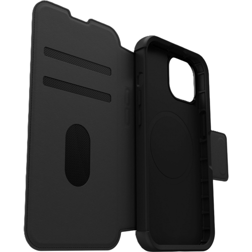 כיסוי לטלפון Otterbox Strada MagSafe Case iPhone 15, שחור