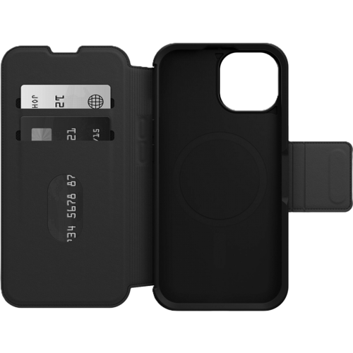 כיסוי לטלפון Otterbox Strada MagSafe Case iPhone 15, שחור