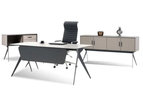סט שולחן משרדי רוחב 180 ס``מ + קונסולה וארונית צדדית MATRIX