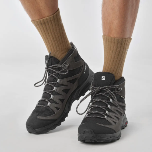 נעלי טיולים לגברים X WARD LEATHER MID GORE-TEX - SALOMON