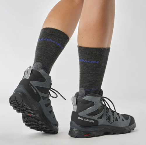 נעלי טיולים נשים X WARD LEATHER MID GORE-TEX - SALOMON