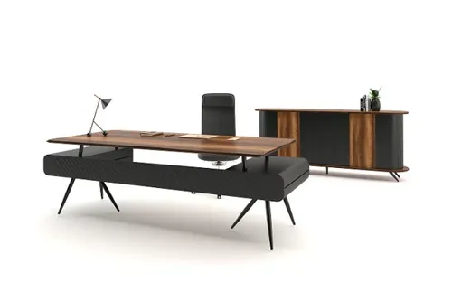 סט שולחן מנהל ONIX VIP רוחב 220 ס``מ + ארונית ONIX VIP גוון BAROK