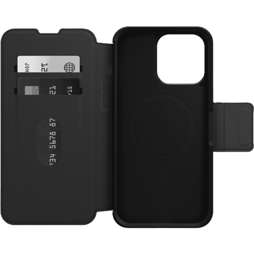 כיסוי לטלפון Otterbox Strada MagSafe Case iPhone 15 Pro Max, שחור