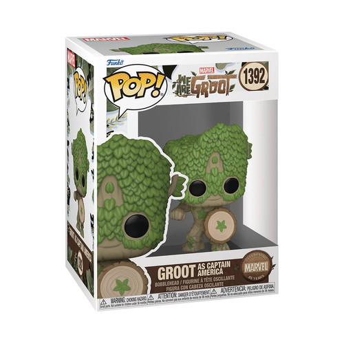 בובת פופ מארוול: גרוט כ-קפטן אמריקה - 1392# Funko POP! Marvel: We Are Groot - Groot as Captain America