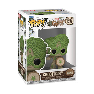 בובת פופ מארוול: גרוט כ-קפטן אמריקה - 1392# Funko POP! Marvel: We Are Groot - Groot as Captain America