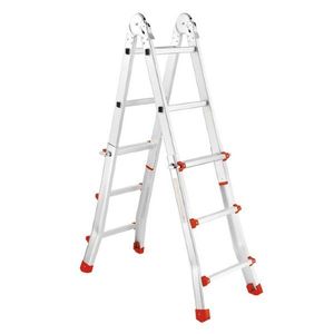 סולם טלסקופי מקצועי אלומיניום 4X8 שלבים KRAUSS