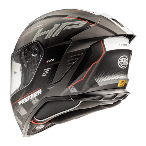 קסדת PREMIER HYPER HP92 שחור\אפור\אדום