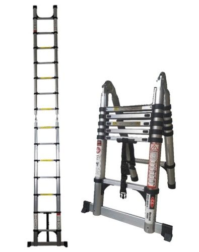 סולם טלסקופי כפול ונפתח גם לסולם נשען 2X7 שלבים KRAUSS
