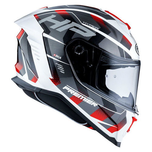 קסדת PREMIER HYPER HP2 לבן\אפור\אדום