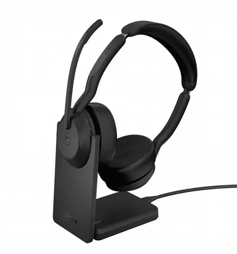 אוזניות אלחוטיות JABRA EVOLVE2 55 LINK380C MS STEREO STAND 25599-999-889