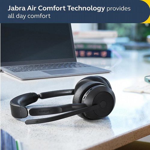 אוזניות אלחוטיות JABRA EVOLVE2 55 LINK380C MS STEREO 25599-999-899