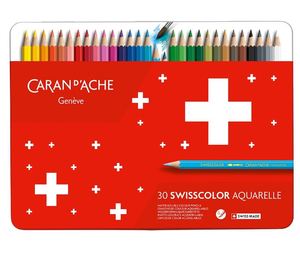 סט עפרונות צבעוניים אקוורל Caran d'Ache SWISSCOLOR