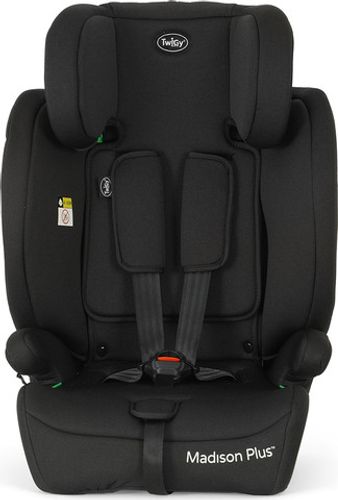 בוסטר גב עם רצועות מדיסון פלוס בתקן i-Size R129 צבע שחור - Charcoal