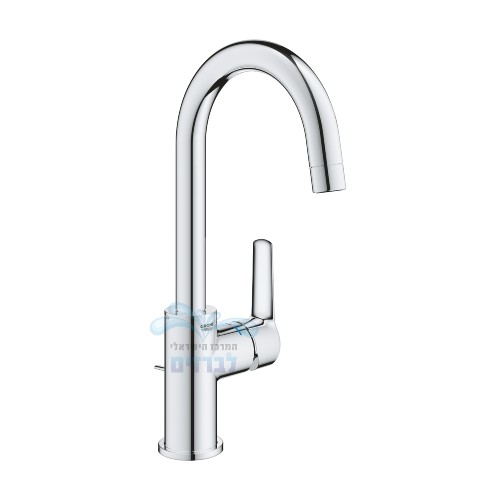 ברז פרח Grohe 23554002 ניצב לכיור רחצה START | פיה קשתית ארוכה | כרום ניקל