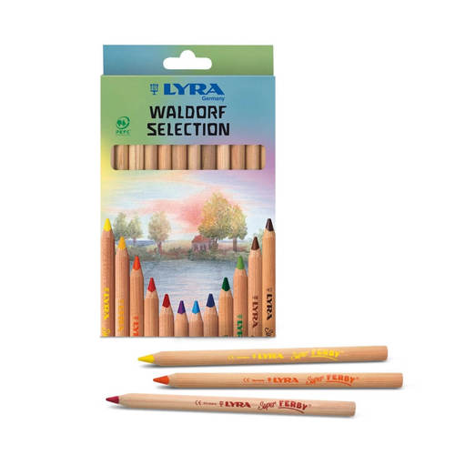 סט 12 עפרונות אנתרופוסופיים צבעוניים LYRA WALDORF SELECTION