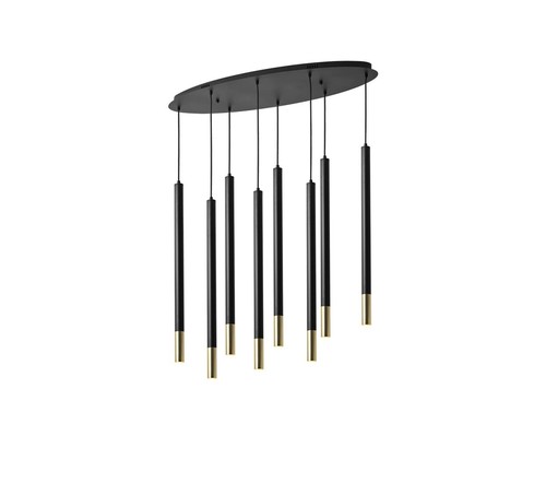 8 תלוי שחור+זהב על בסיס עגןל LED 48W