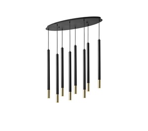 8 תלוי שחור+זהב על בסיס עגןל LED 48W
