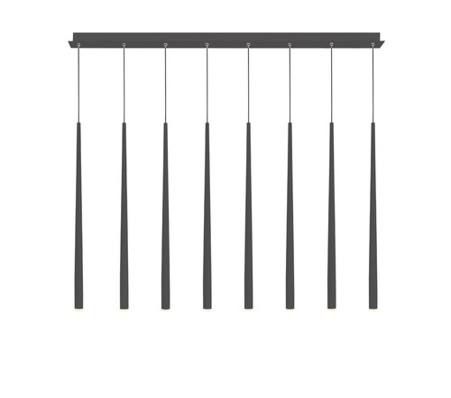8 תלוי שחור על בסיס מלבן LED 40W