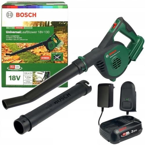 מפוח UniversalLeafBlower 18V-130 + סוללה 2.5A + מטען BOSCH בוש