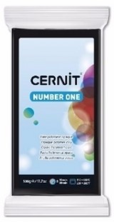 חימר פולימרי סרניט 500 גרם CERNIT סדרת NUMBER ONE - שחור