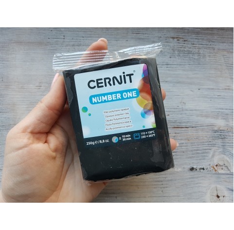חימר פולימרי סרניט 250 גרם CERNIT סדרת NUMBER ONE - שחור
