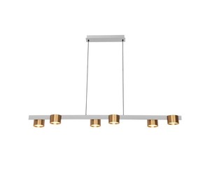 6 תלוי לבן+פליז על בסיס LED 6X8W