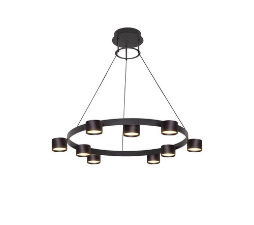 9 תלוי שחור עגול LED 9X8W